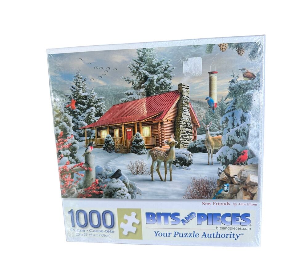 BITS & PIECES NEW FRIENDS WINTER 1000 PIECE PUZZLE  SIZE 20" x 27" NEW & SEALED